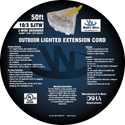 Watt's Wire 10 gauge 50 foot extension cord package label