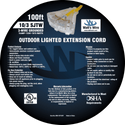 Watt's Wire 10 gauge 100 foot extension cord package label