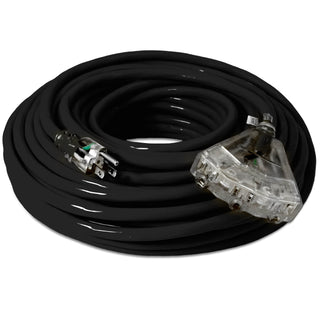 Watt's Wire 12 gauge heavy duty extension cord, black 100 outdoor extension cord