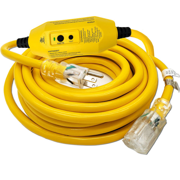 GFCI heavy duty extension cord 25 ft Single