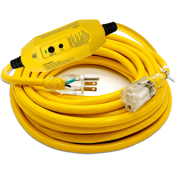 GFCI heavy duty extension cord 50 ft Single