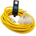 WW-12T025Y outdoor heavy duty extension cord with Velcro Strap